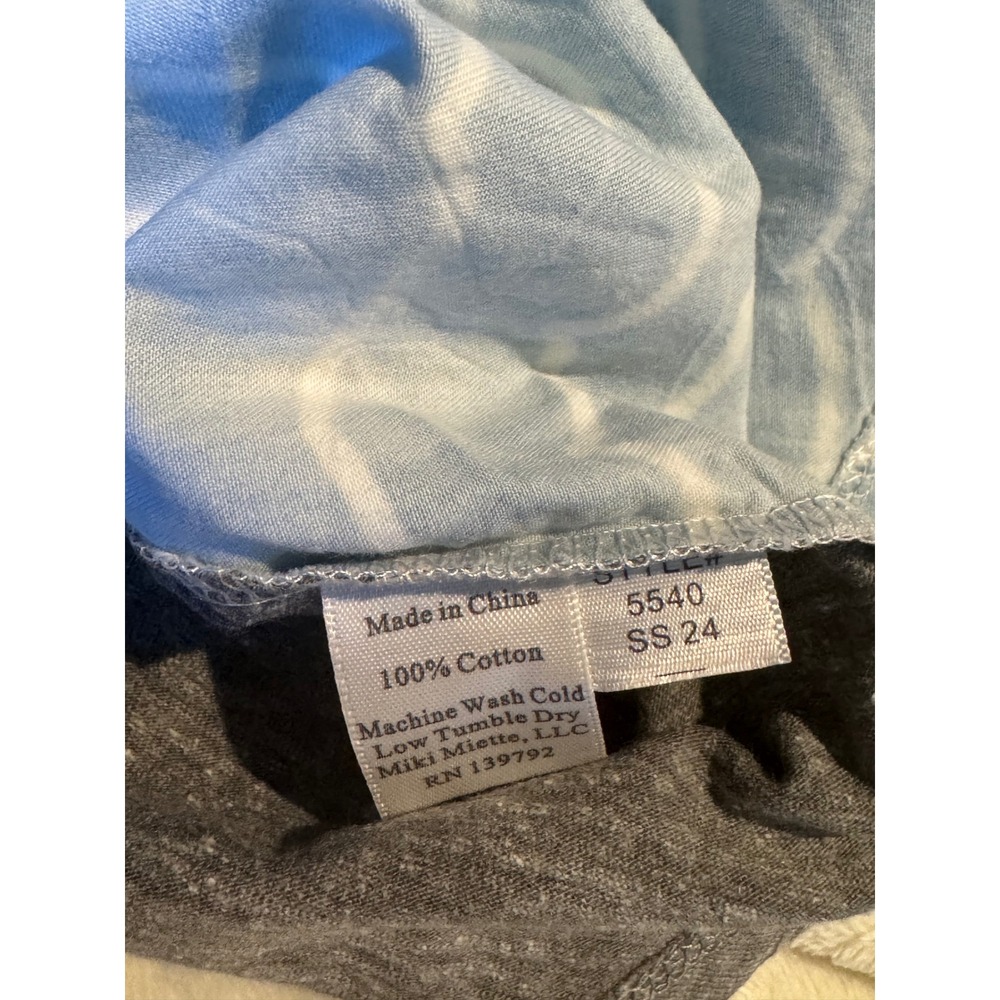 Miki Miette Toddler Boy Raglan Wave Tee Light Blue Grey NWT 3T - Picture 4 of 4